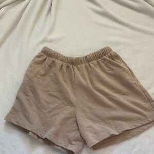 SO Tan Athletic Shorts with Elastic Waistband